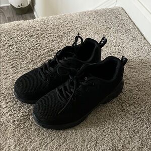 Black Steel Toed Sneakers